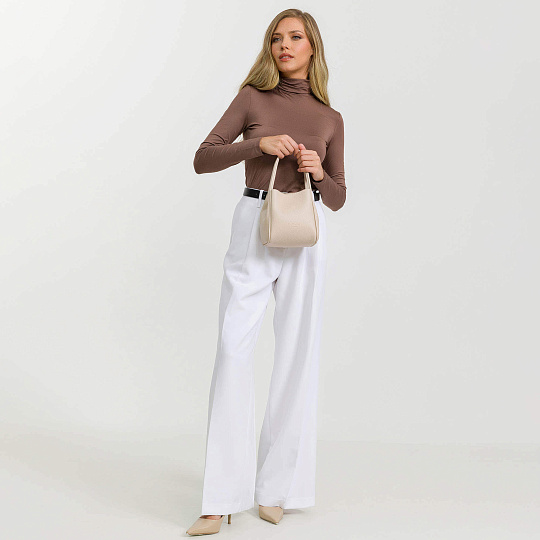 Женская сумка Dr. Koffer из натуральной кожи бежевая