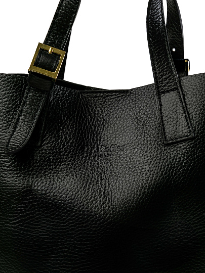 Женская сумка Dr.Koffer из натуральной кожи черная