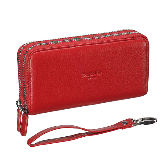 Портмоне Dr.Koffer из натуральной кожи красное