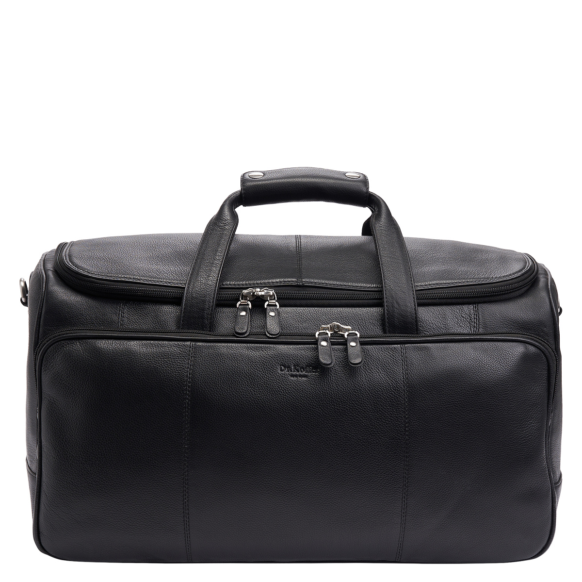 Сумка дорожная Dr.Koffer из натуральной кожи черная