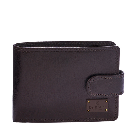 Портмоне Dr.Koffer из натуральной кожи коричневое