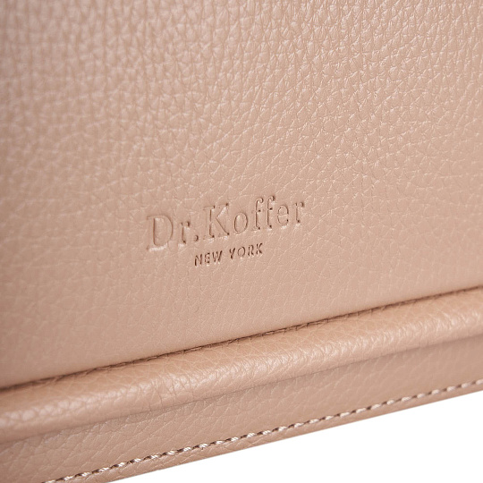Женская сумка Dr. Koffer из натуральной кожи бежевая