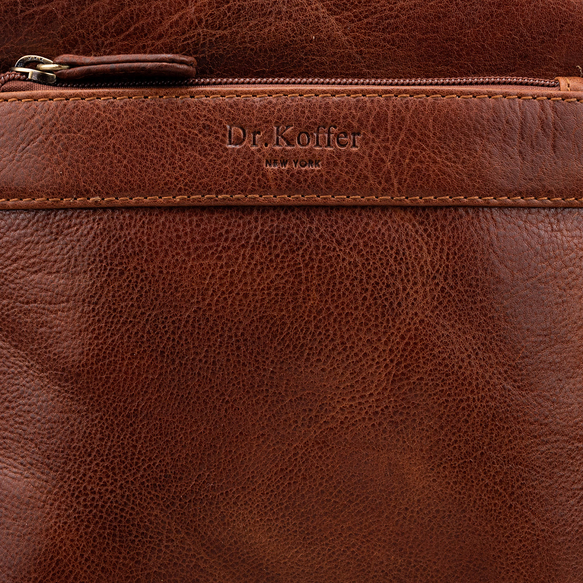 Сумка через плечо Dr.Koffer из натуральной кожи коричневая