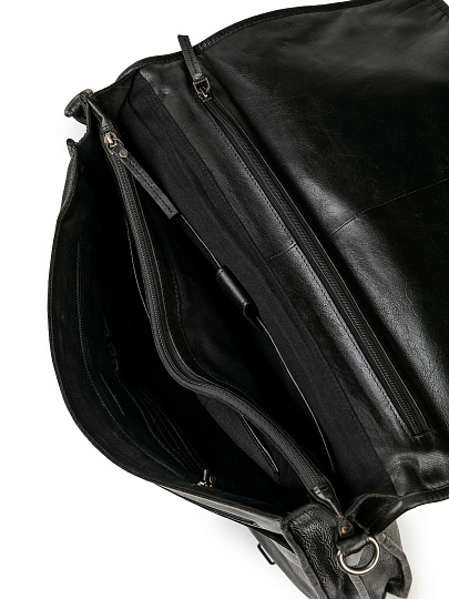 Портфель Dr.Koffer из натуральной кожи черный