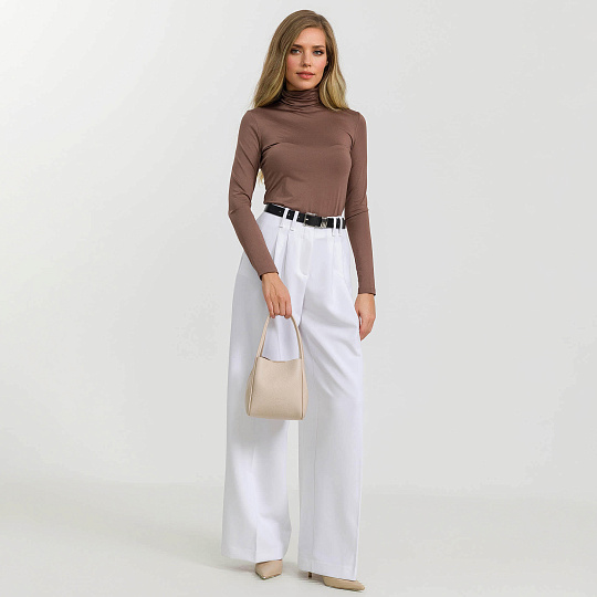 Женская сумка Dr. Koffer из натуральной кожи бежевая