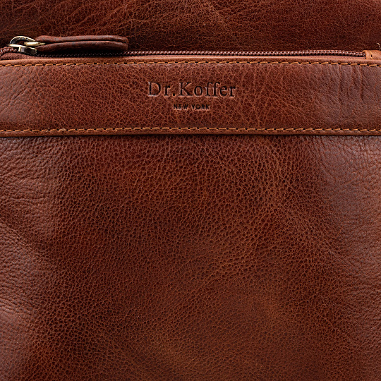 Сумка через плечо Dr.Koffer из натуральной кожи коричневая