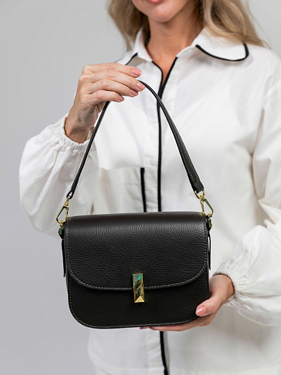 Женская сумка Dr.Koffer из натуральной кожи темно-коричневая