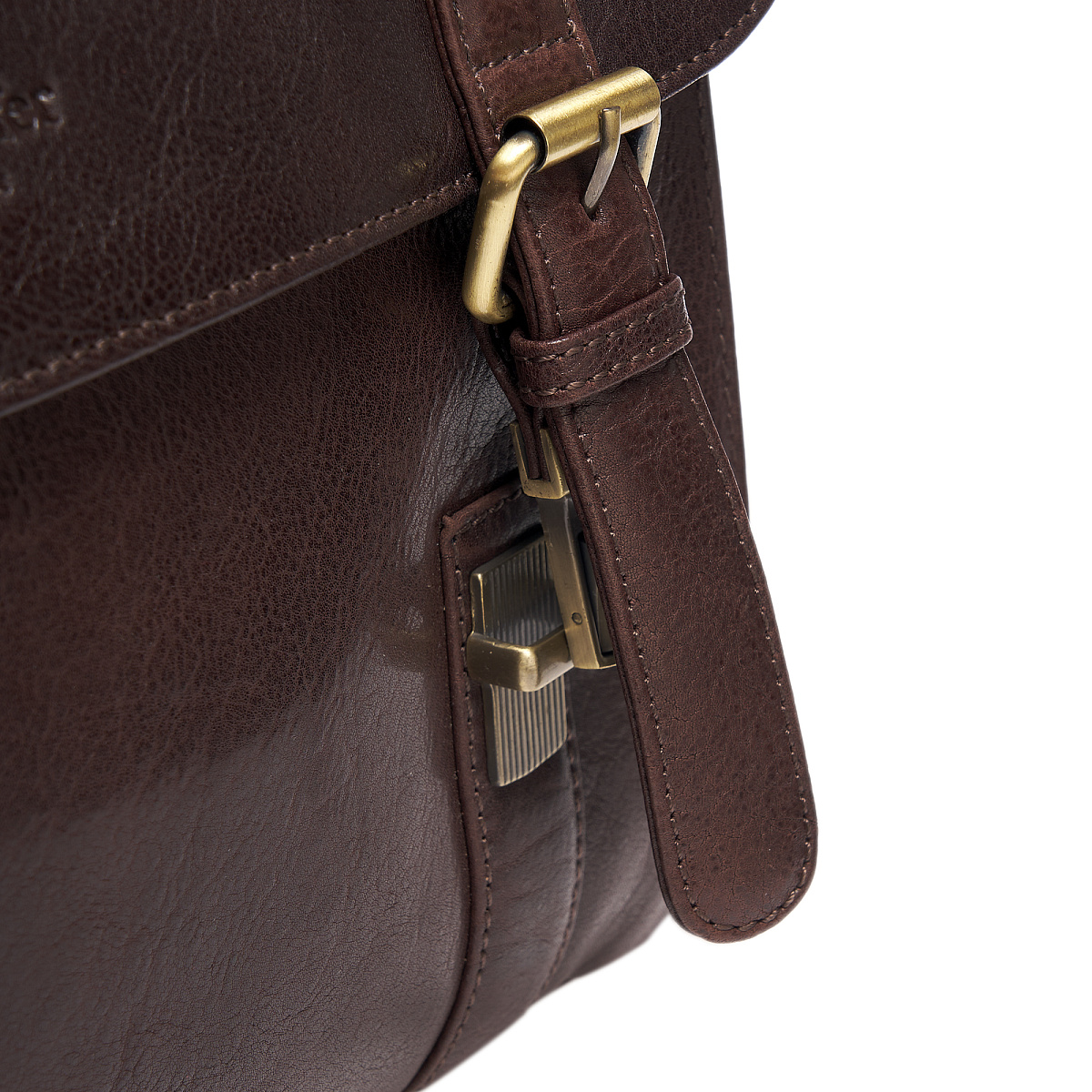 Портфель Dr.Koffer из натуральной кожи темно-коричневый