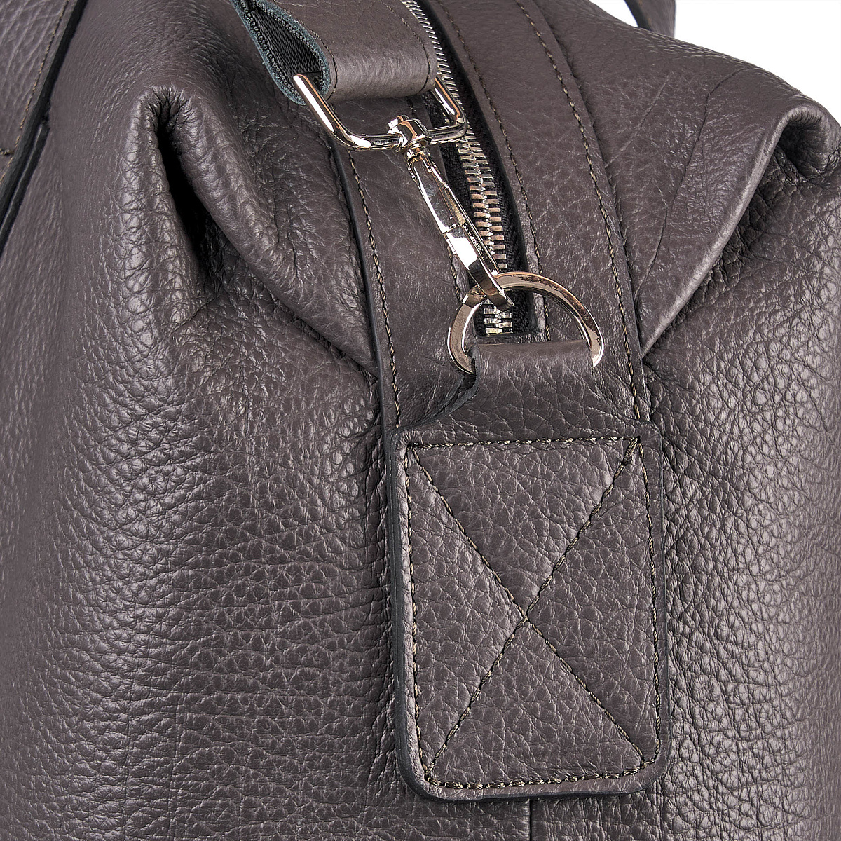 Сумка дорожная Dr.Koffer из натуральной кожи серая