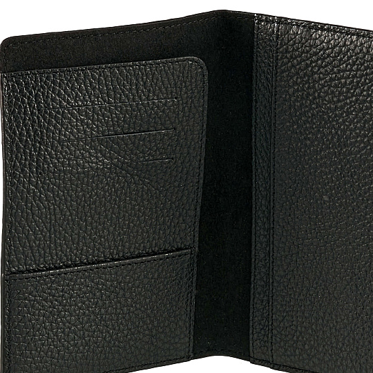 Обложка для паспорта Dr.Koffer из натуральной кожи черная