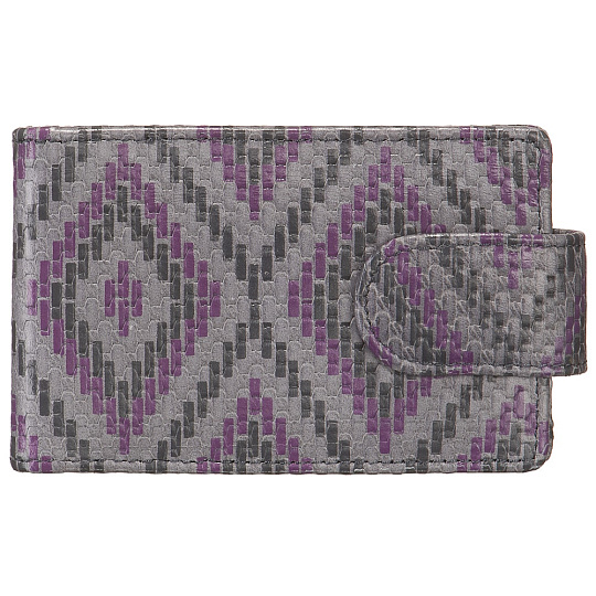 Визитница Dr.Koffer из натуральной кожи серая