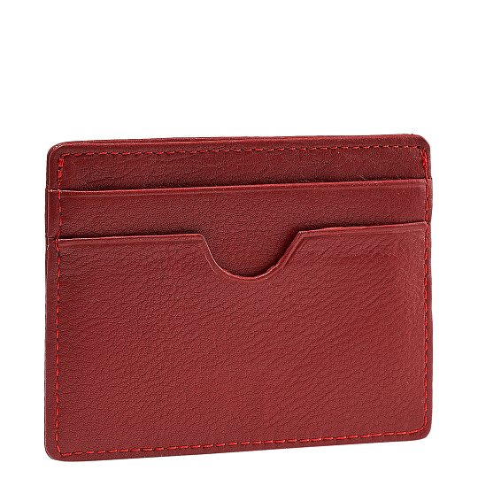 Кредитница Dr.Koffer из натуральной кожи красная