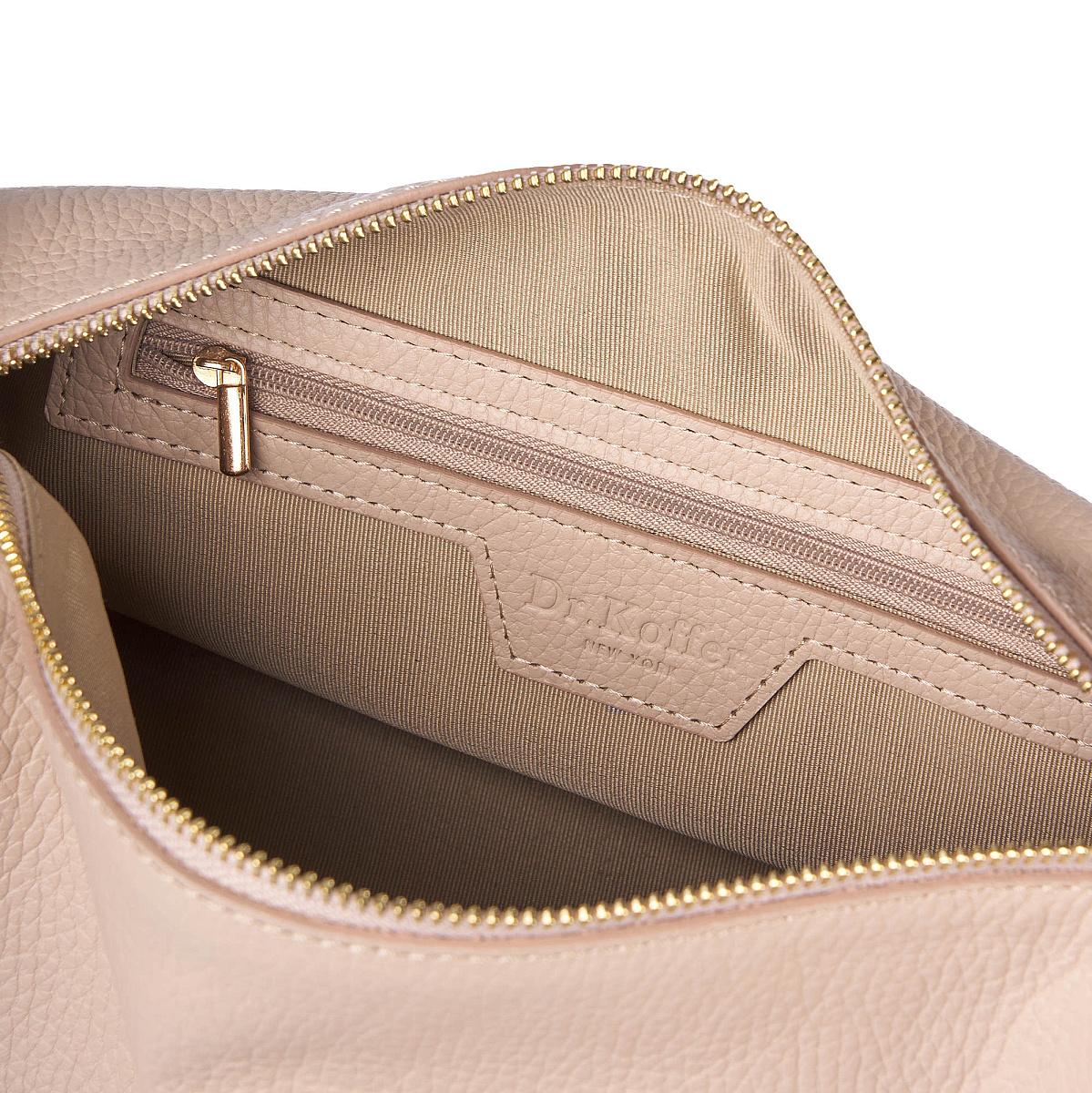 Женская сумка Dr. Koffer из натуральной кожи бежевая