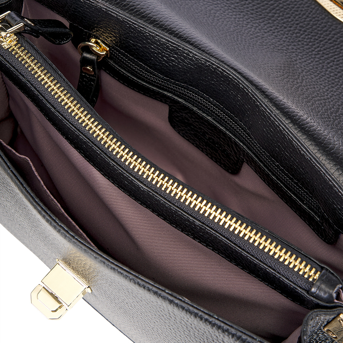 Женская сумка  Dr. Koffer из натуральной кожи черная