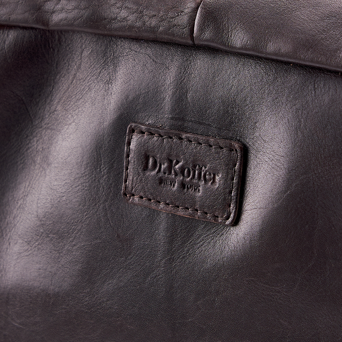 Рюкзак Dr.Koffer из натуральной кожи темно-коричневый