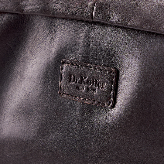 Рюкзак Dr.Koffer из натуральной кожи темно-коричневый