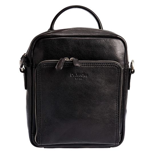 Сумка через плечо Dr.Koffer из натуральной кожи черная