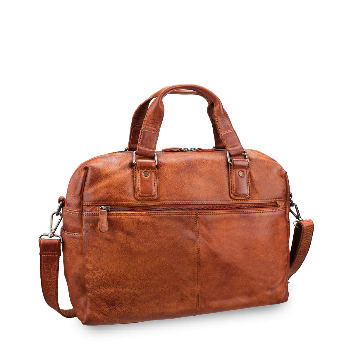 Деловая сумка Dr.Koffer из натуральной кожи коричневая