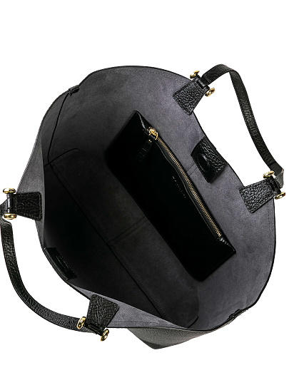 Женская сумка Dr. Koffer из натуральной кожи черная