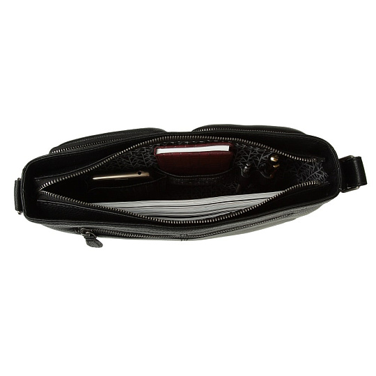 Деловая сумка Dr.Koffer из натуральной кожи черная