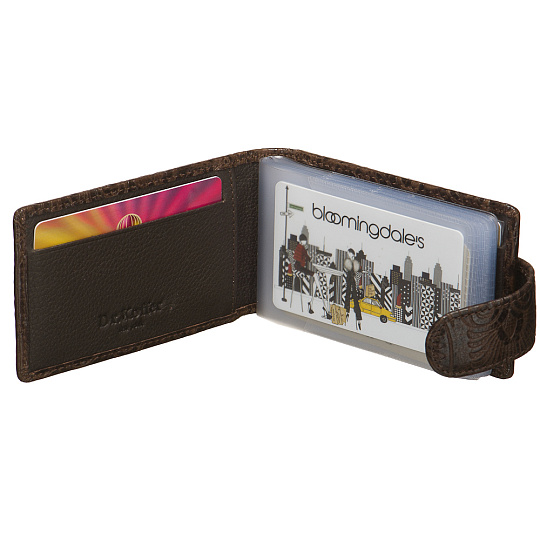 Визитница Dr.Koffer из натуральной кожи темно-коричневая