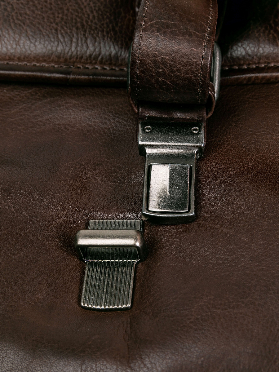 Портфель Dr.Koffer из натуральной кожи темно-коричневый