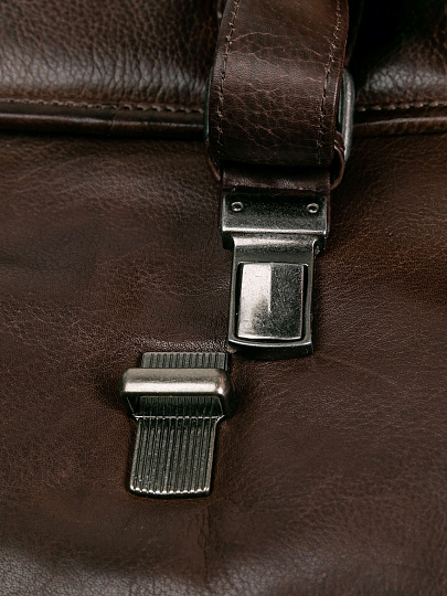 Портфель Dr.Koffer из натуральной кожи темно-коричневый