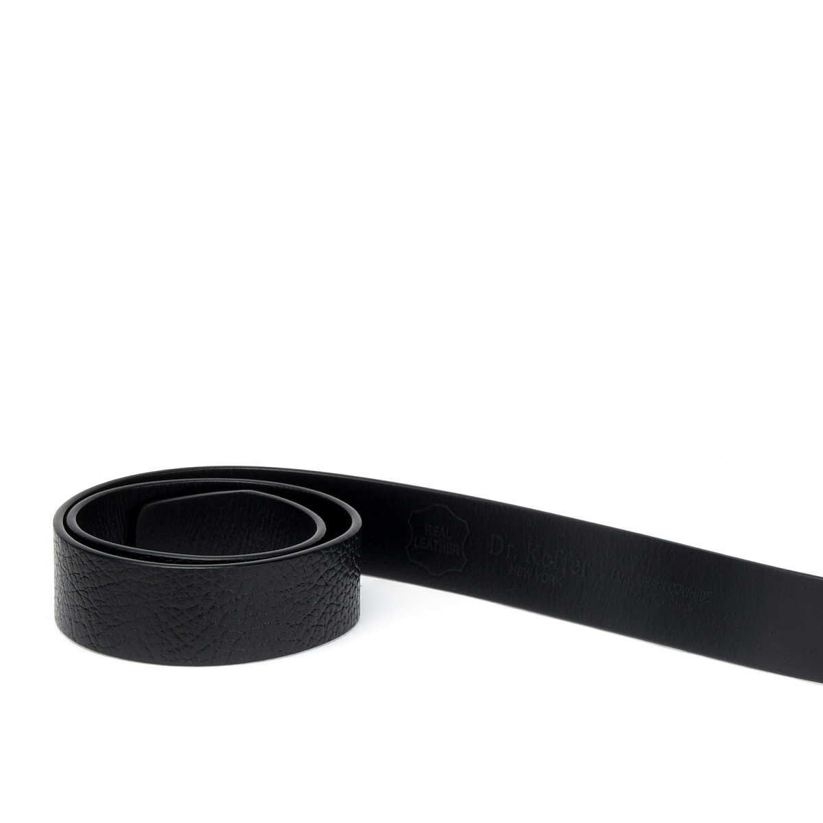 Ремень Dr. Koffer из натуральной кожи черный