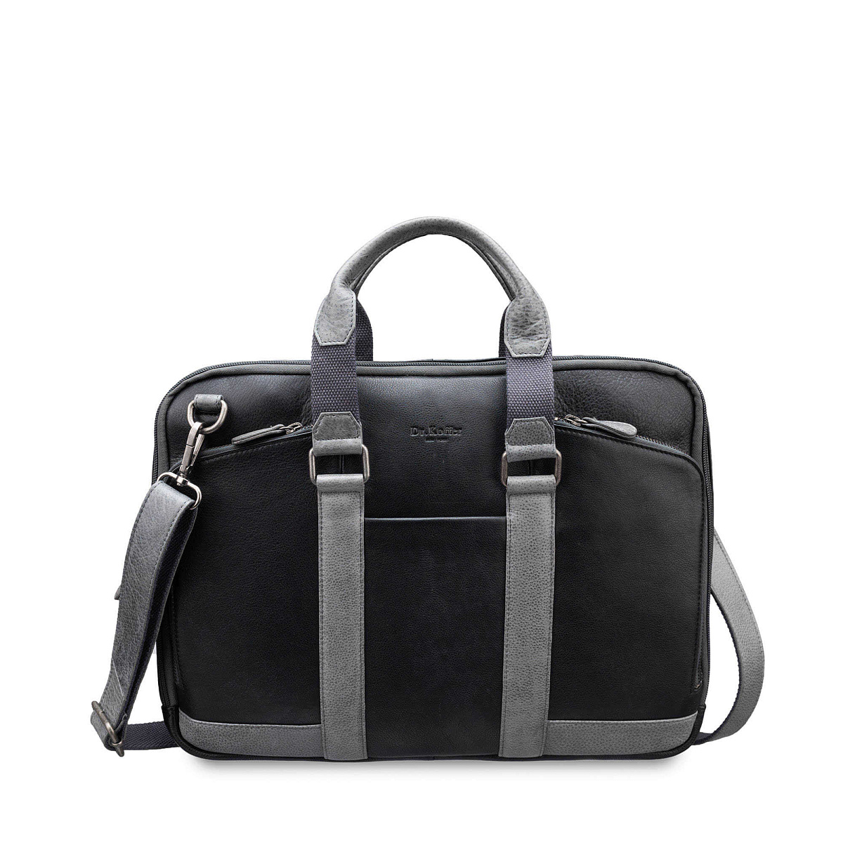 Деловая сумка Dr.Koffer из натуральной кожи черная