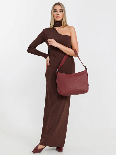 Женская сумка Dr.Koffer из натуральной кожи бордовая