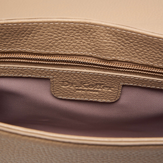 Женская сумка  Dr. Koffer из натуральной кожи бежевая