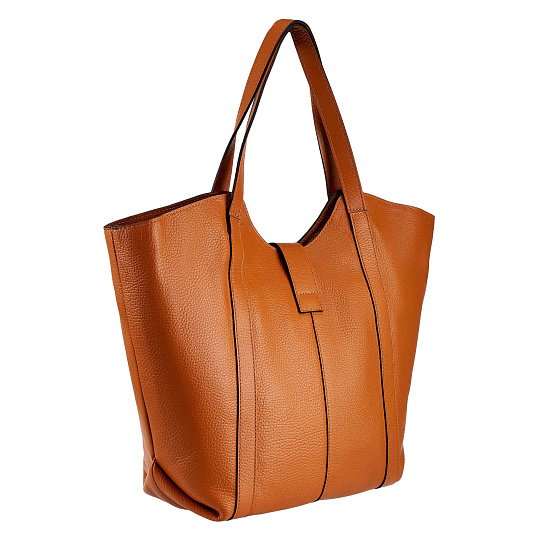 Женская сумка Dr. Koffer из натуральной кожи оранжевая