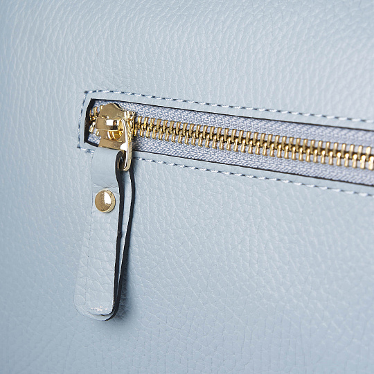 Женская сумка Dr. Koffer из натуральной кожи голубая