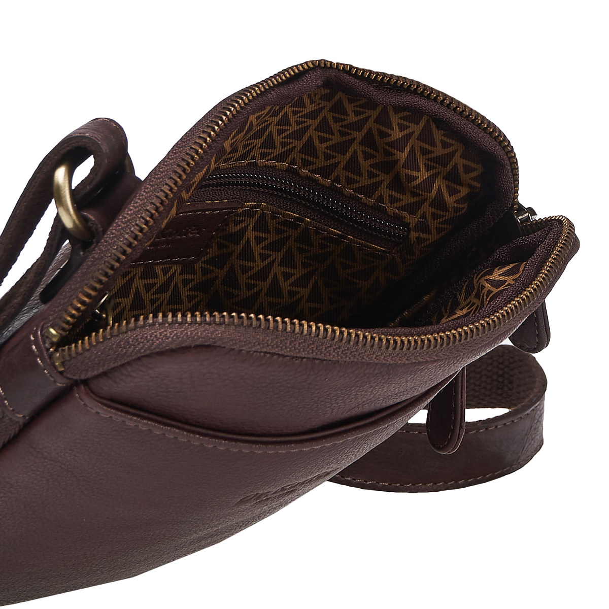 Сумка через плечо Dr.Koffer из натуральной кожи коричневая