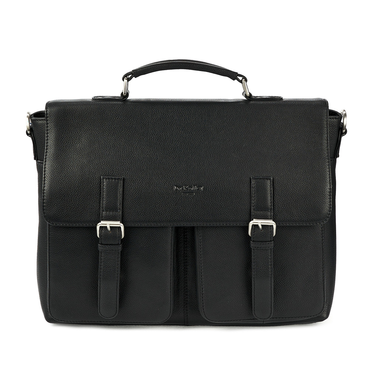 Портфель Dr.Koffer из натуральной кожи черный