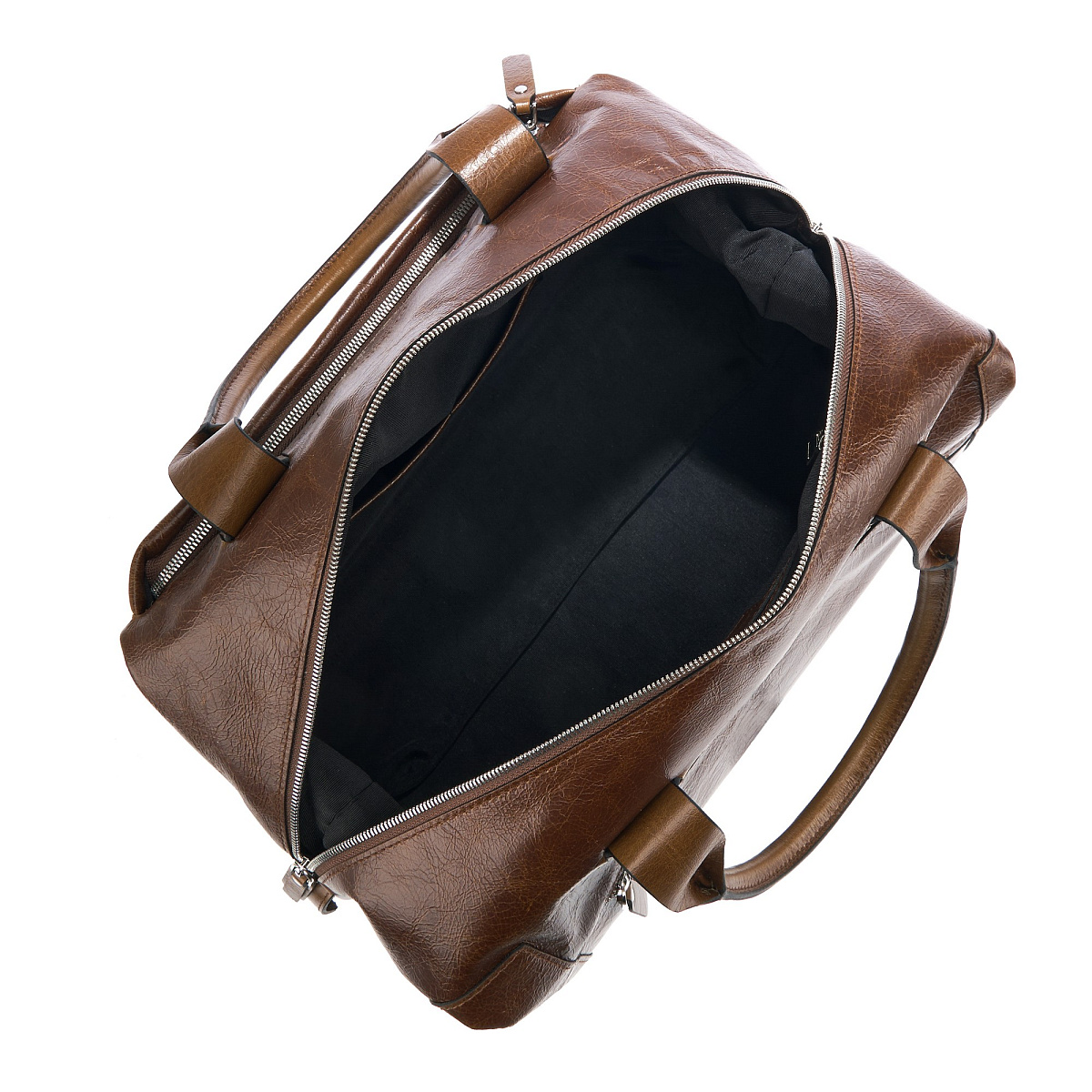 Дорожная сумка Dr.Koffer из натуральной кожи коричневая