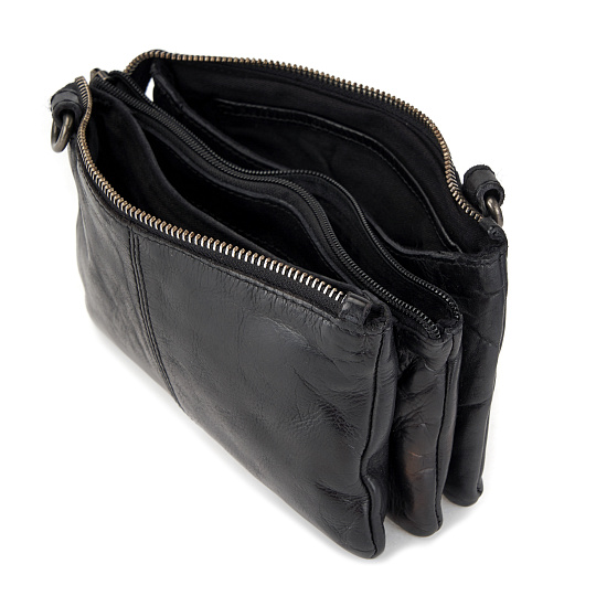 Сумка через плечо Dr.Koffer из натуральной кожи черная