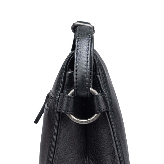 Женская сумка Dr.Koffer из натуральной кожи чёрная