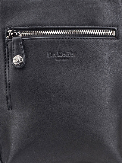 Сумка через плечо Dr.Koffer из натуральной кожи черная