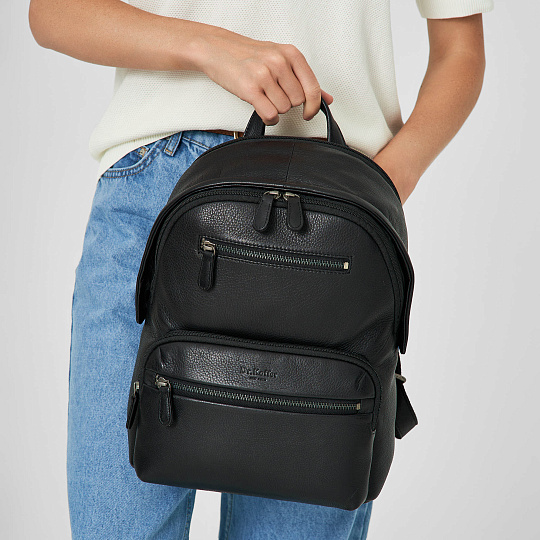 Рюкзак Dr.Koffer из натуральной кожи черный