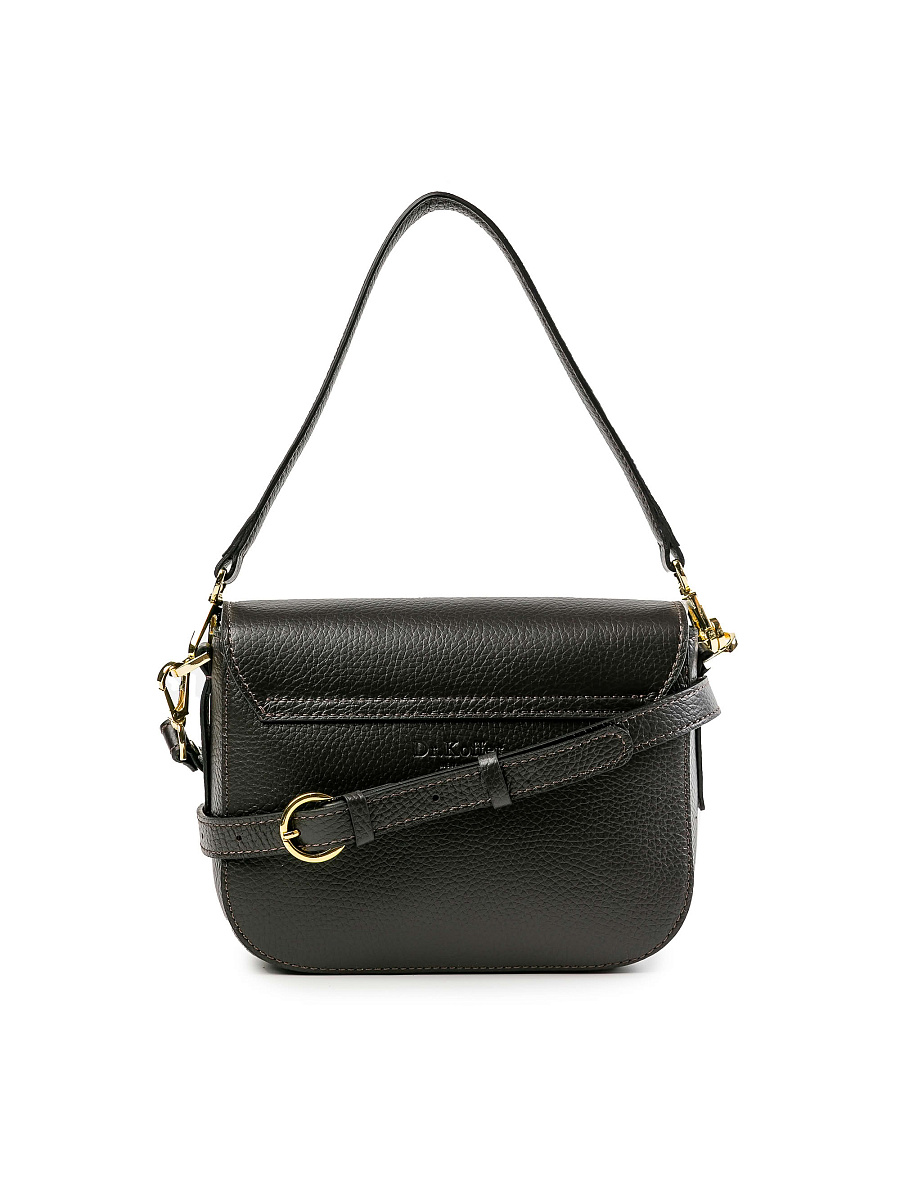 Женская сумка Dr.Koffer из натуральной кожи темно-коричневая