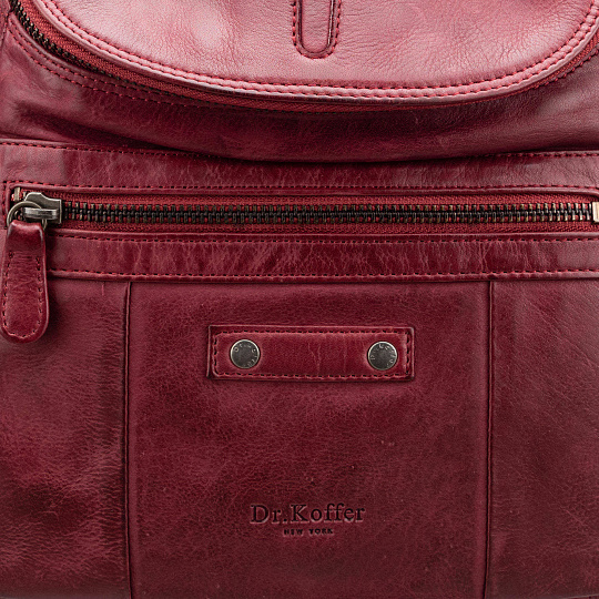 Рюкзак Dr.Koffer из натуральной кожи бордовый