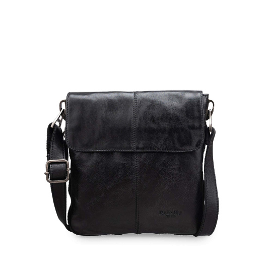 Сумка через плечо Dr.Koffer из натуральной кожи черная
