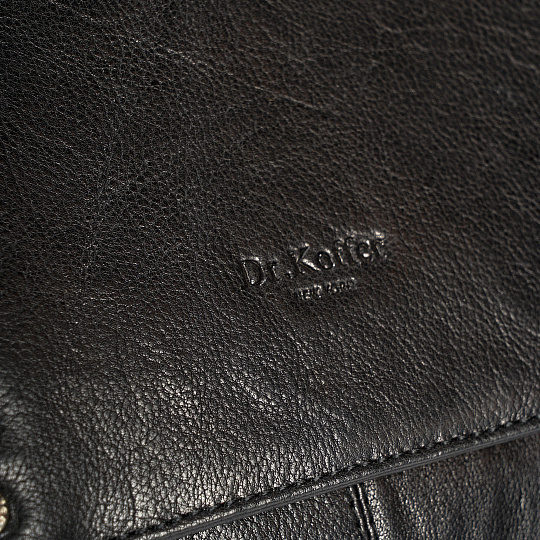 Портфель Dr.Koffer из натуральной кожи черный