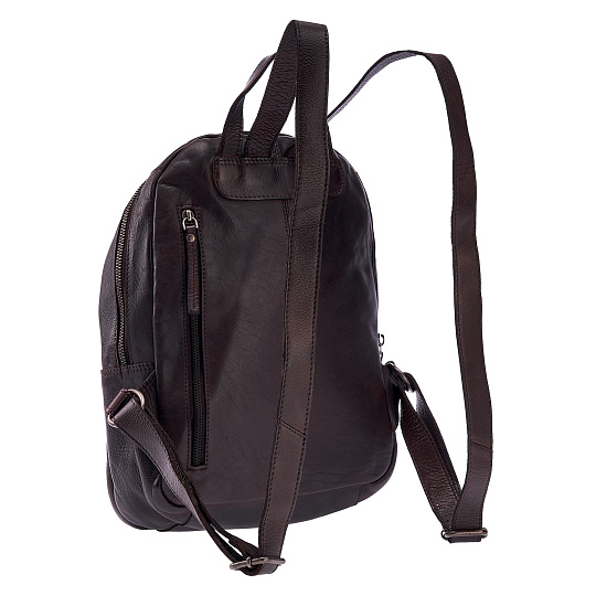 Рюкзак Dr.Koffer из натуральной кожи темно-коричневый