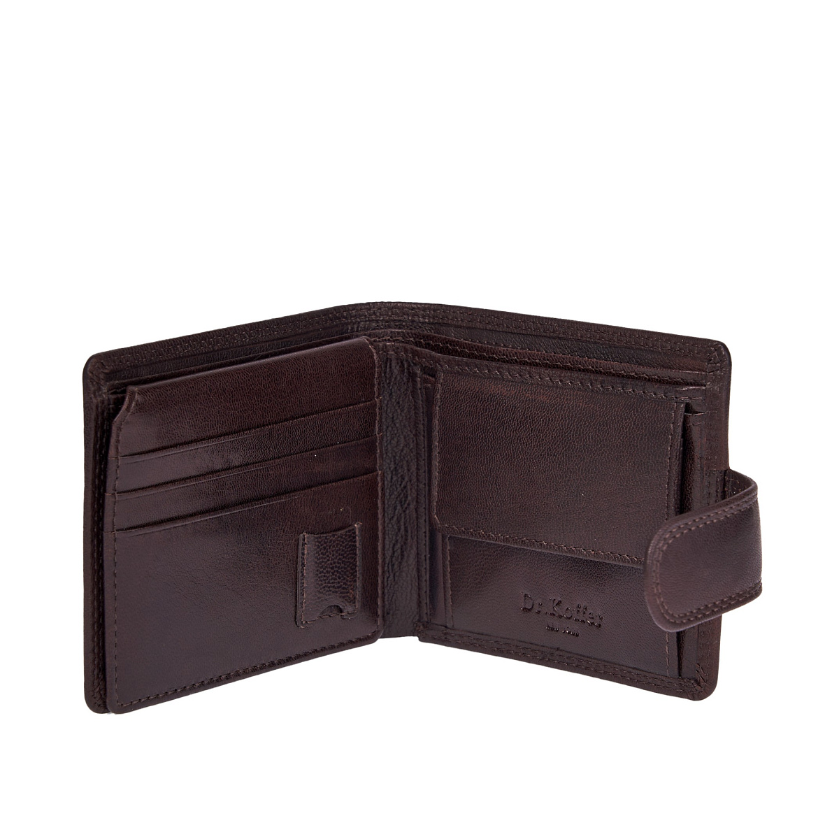 Портмоне Dr.Koffer из натуральной кожи коричневое