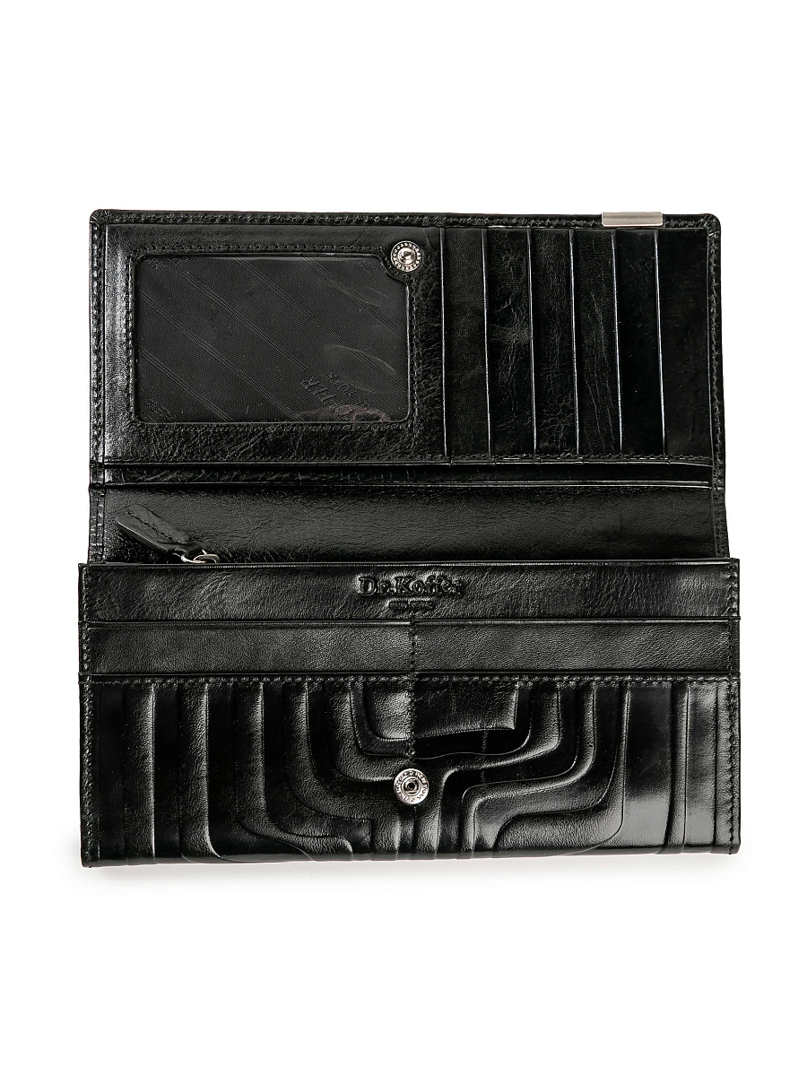Портмоне Dr.Koffer из натуральной кожи черное