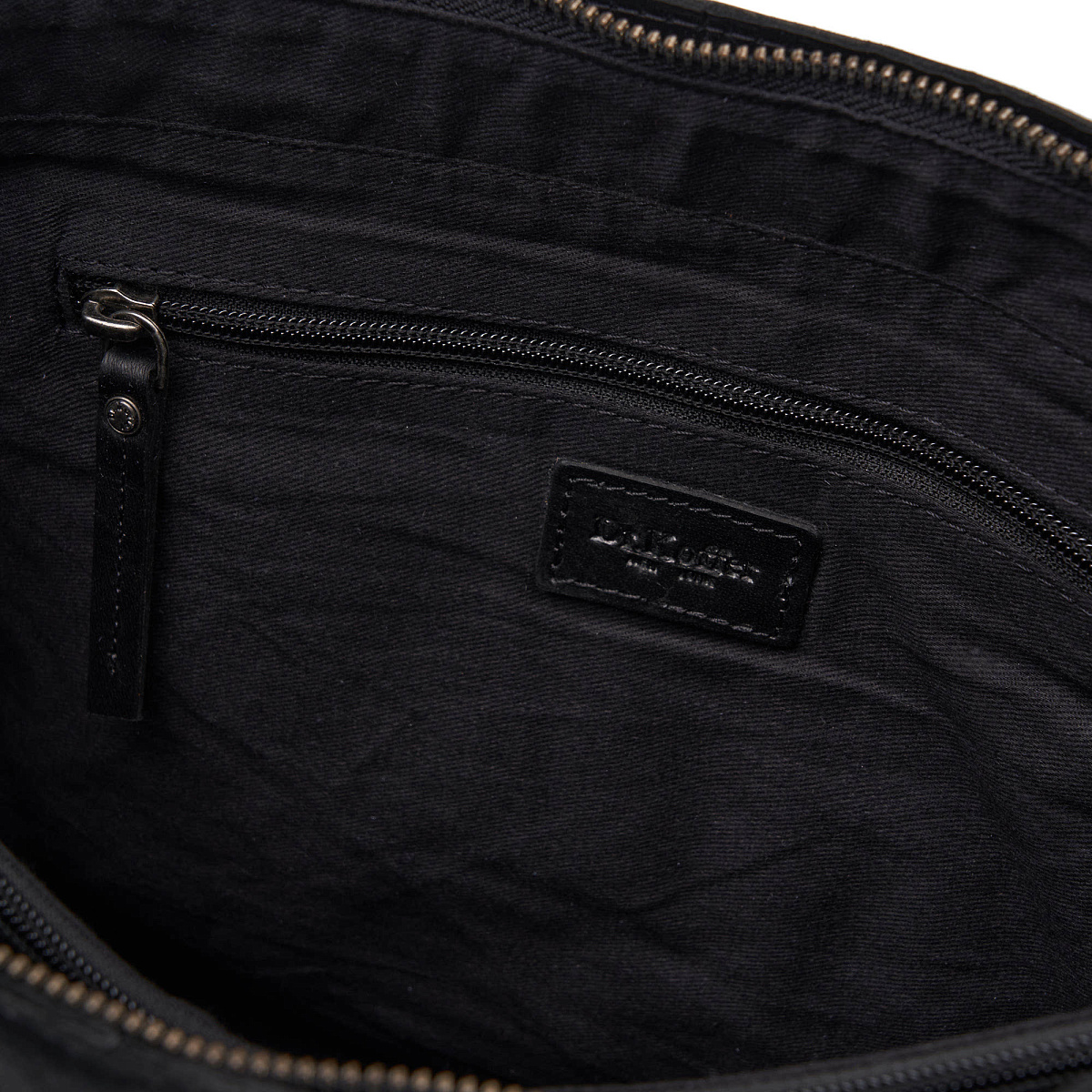 Деловая сумка Dr.Koffer из натуральной кожи черная