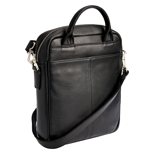 Сумка через плечо Dr.Koffer из натуральной кожи черная