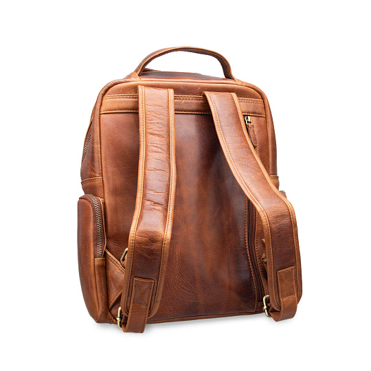 Рюкзак Dr.Koffer из натуральной кожи светло-коричневый